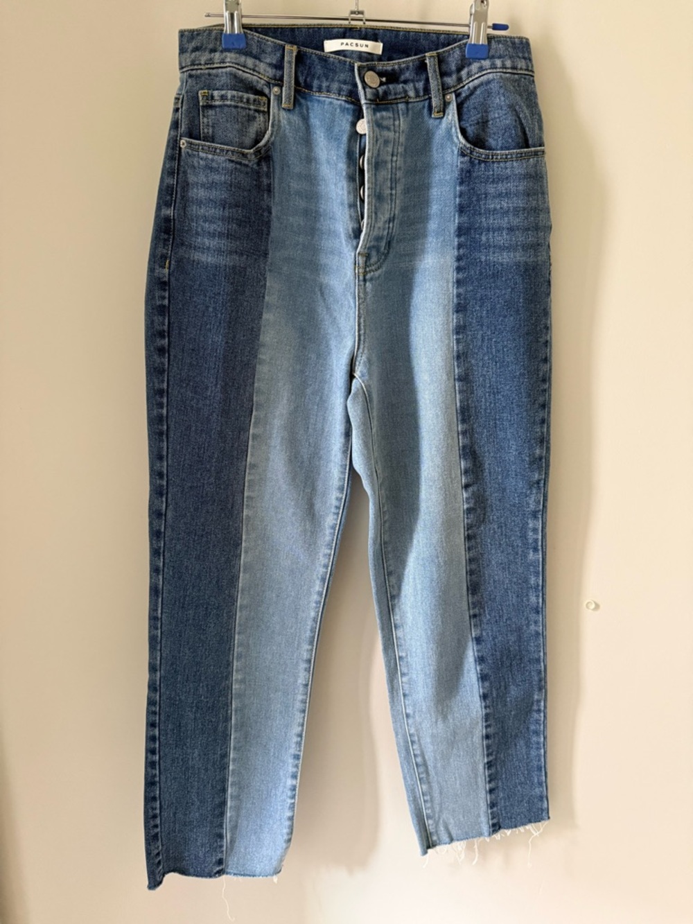 Pacsun Two-Tone Straight Leg Ankle Jeans